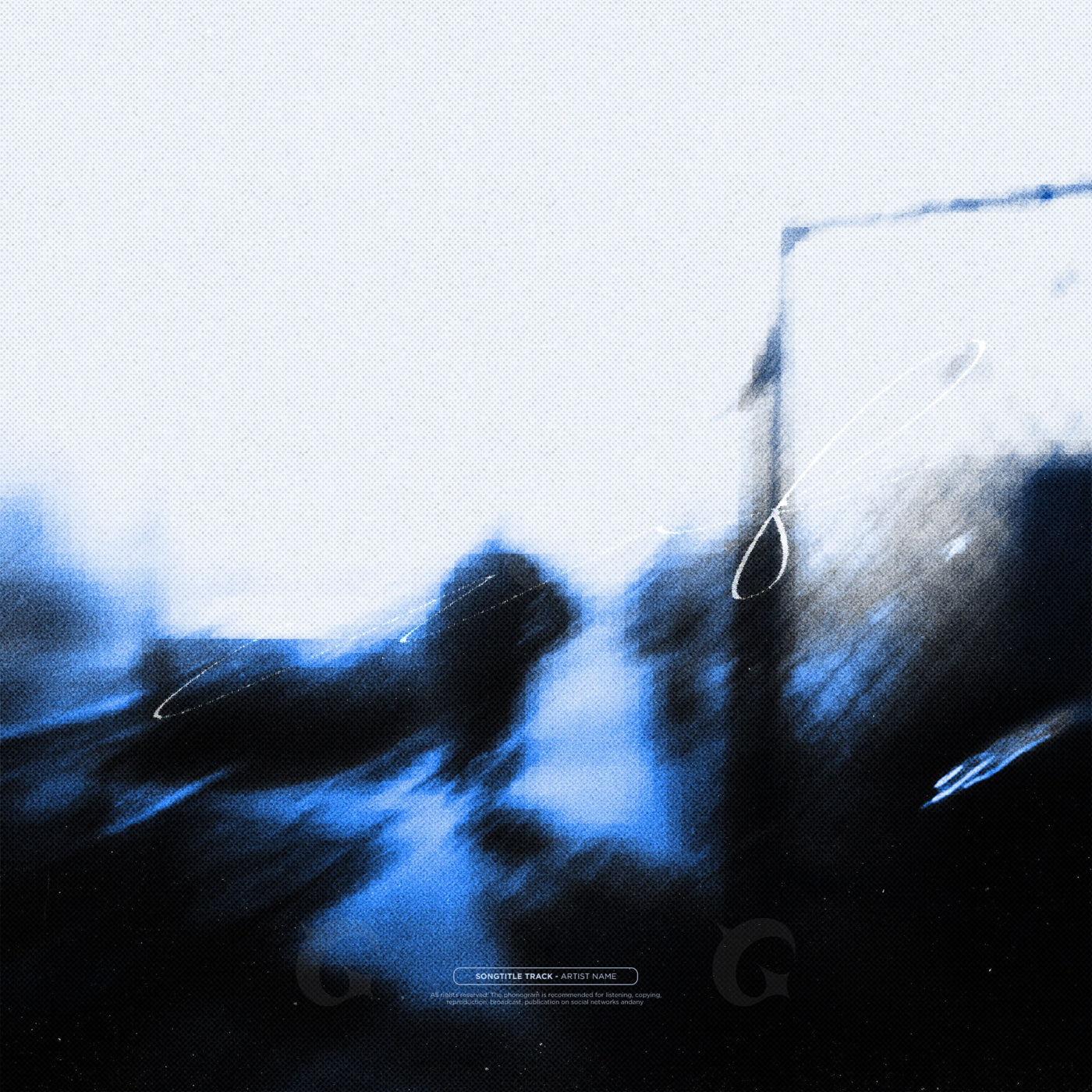 Blurred street figures