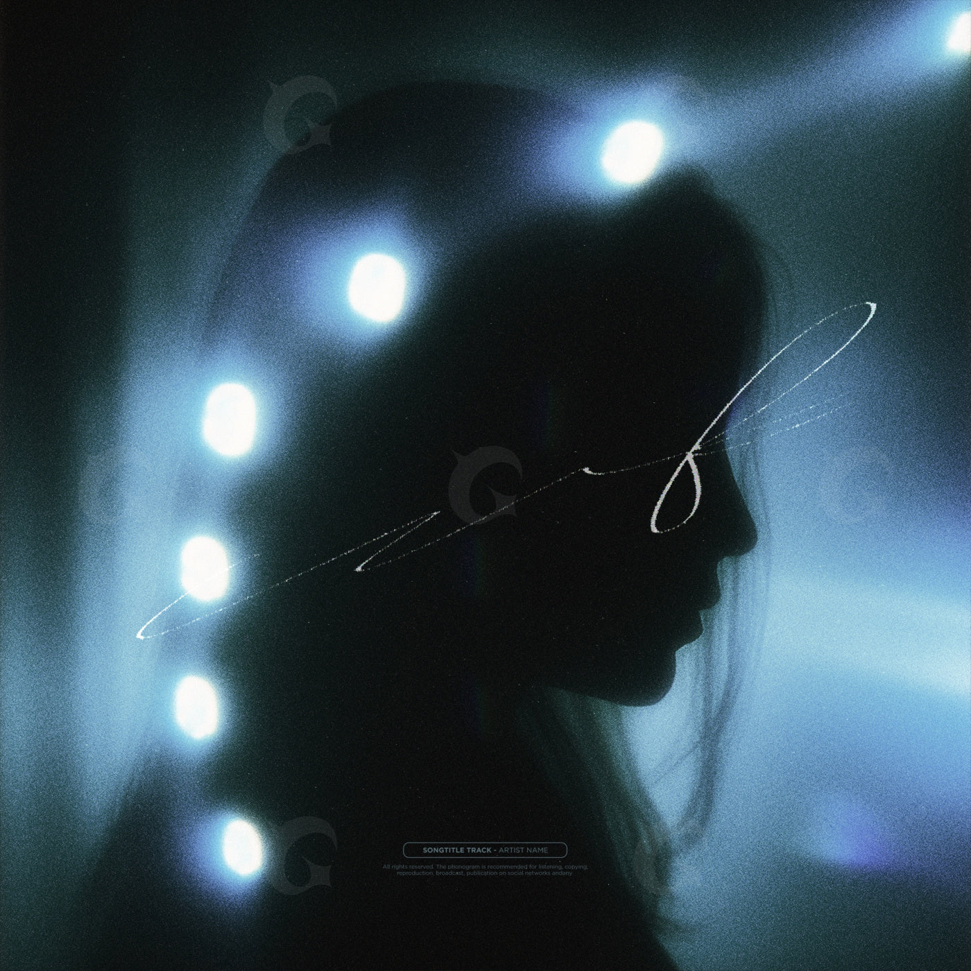 Haloed silhouette girl