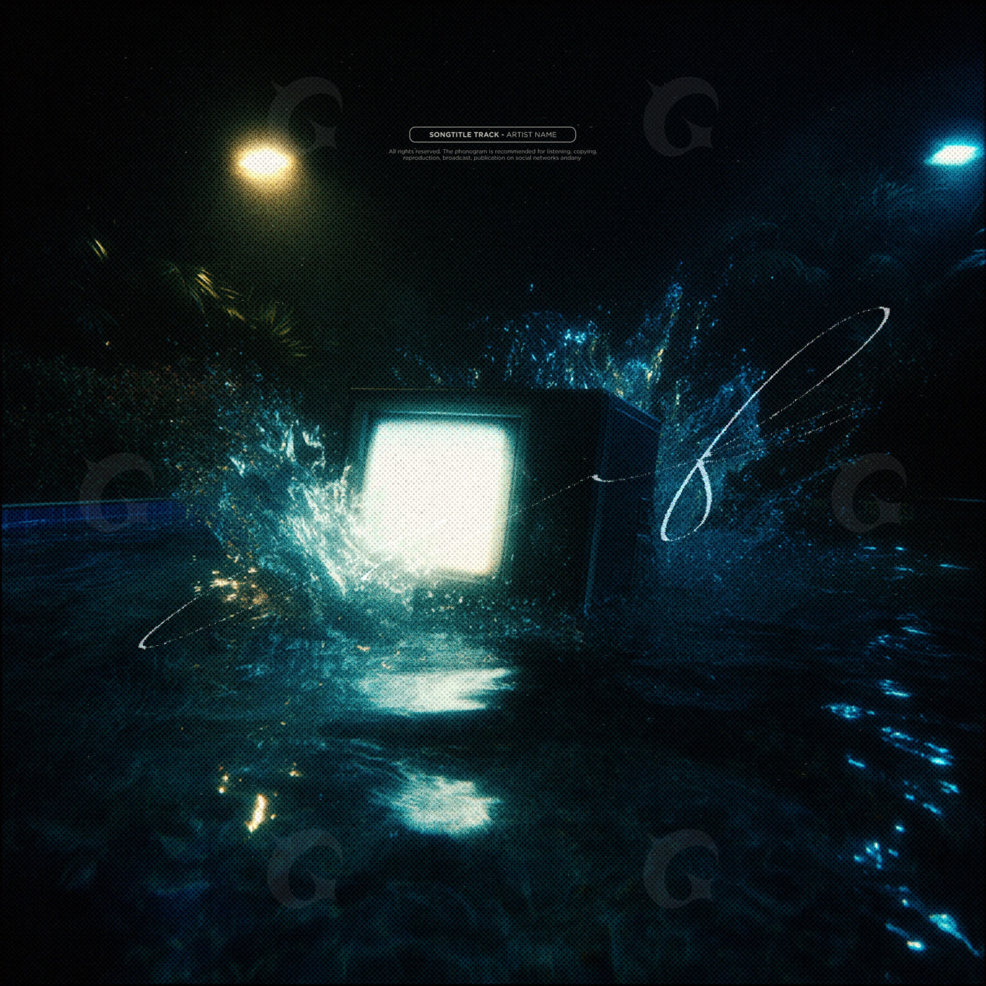 Television flooded night