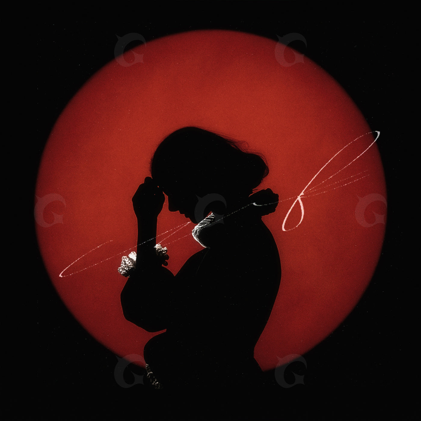 Silhouette against moon