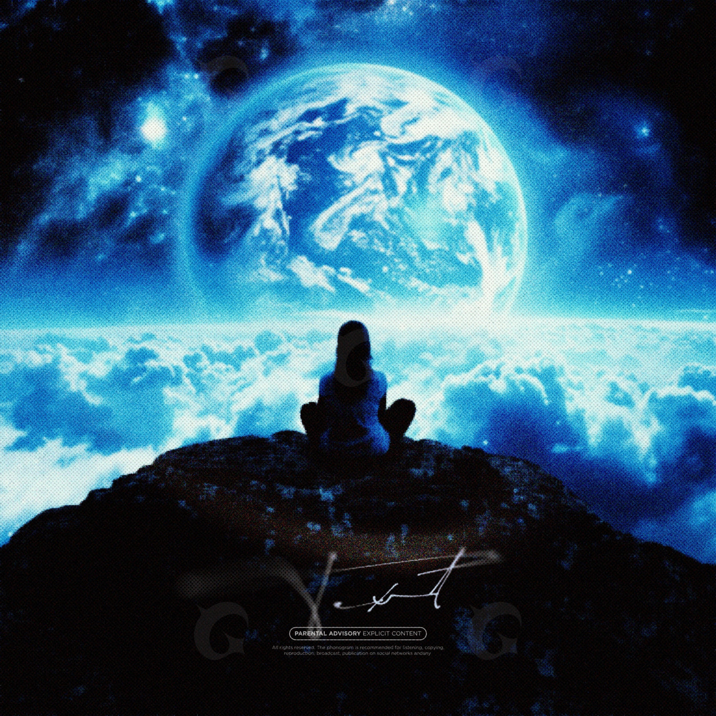 Girl above the clouds