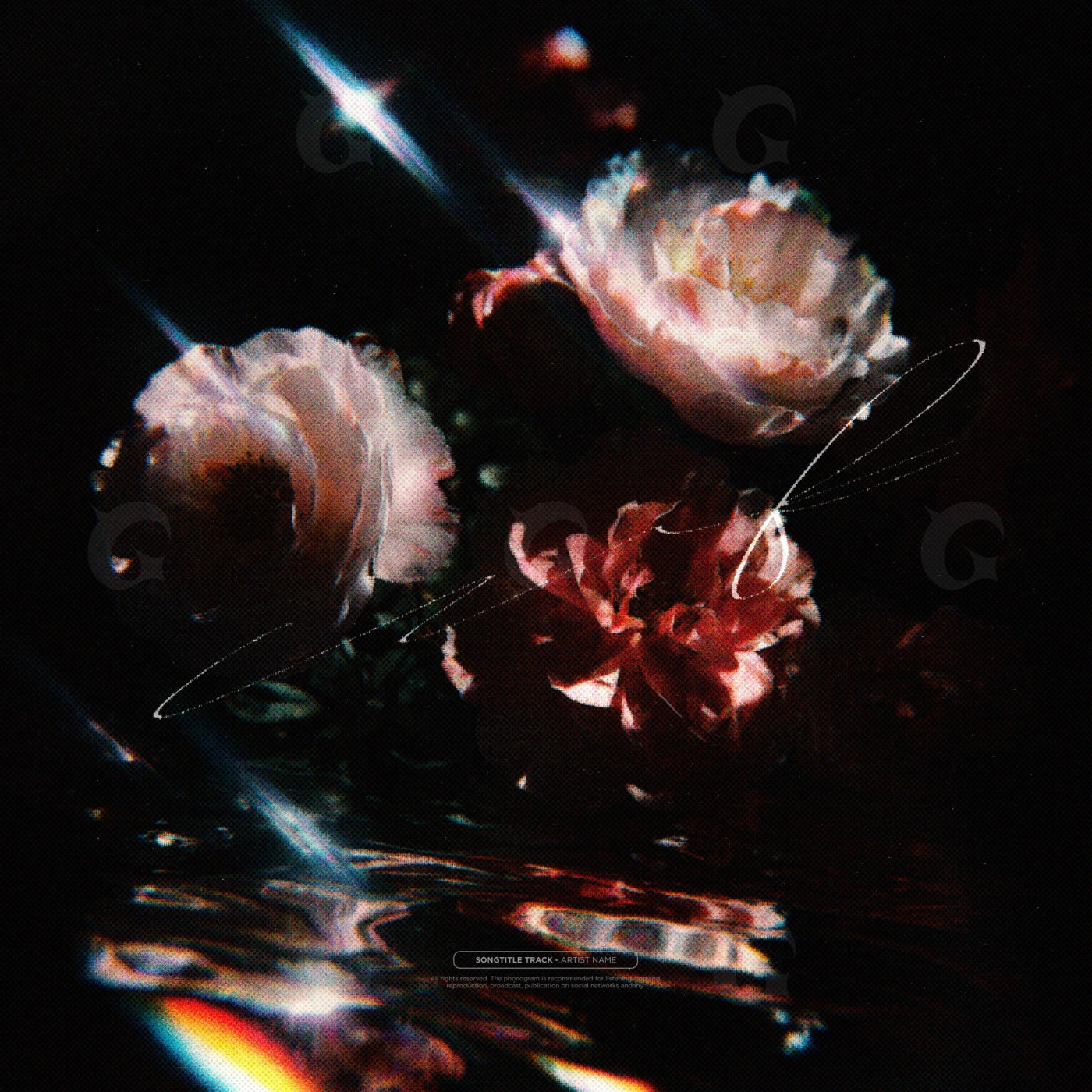 Moonlit garden blooms