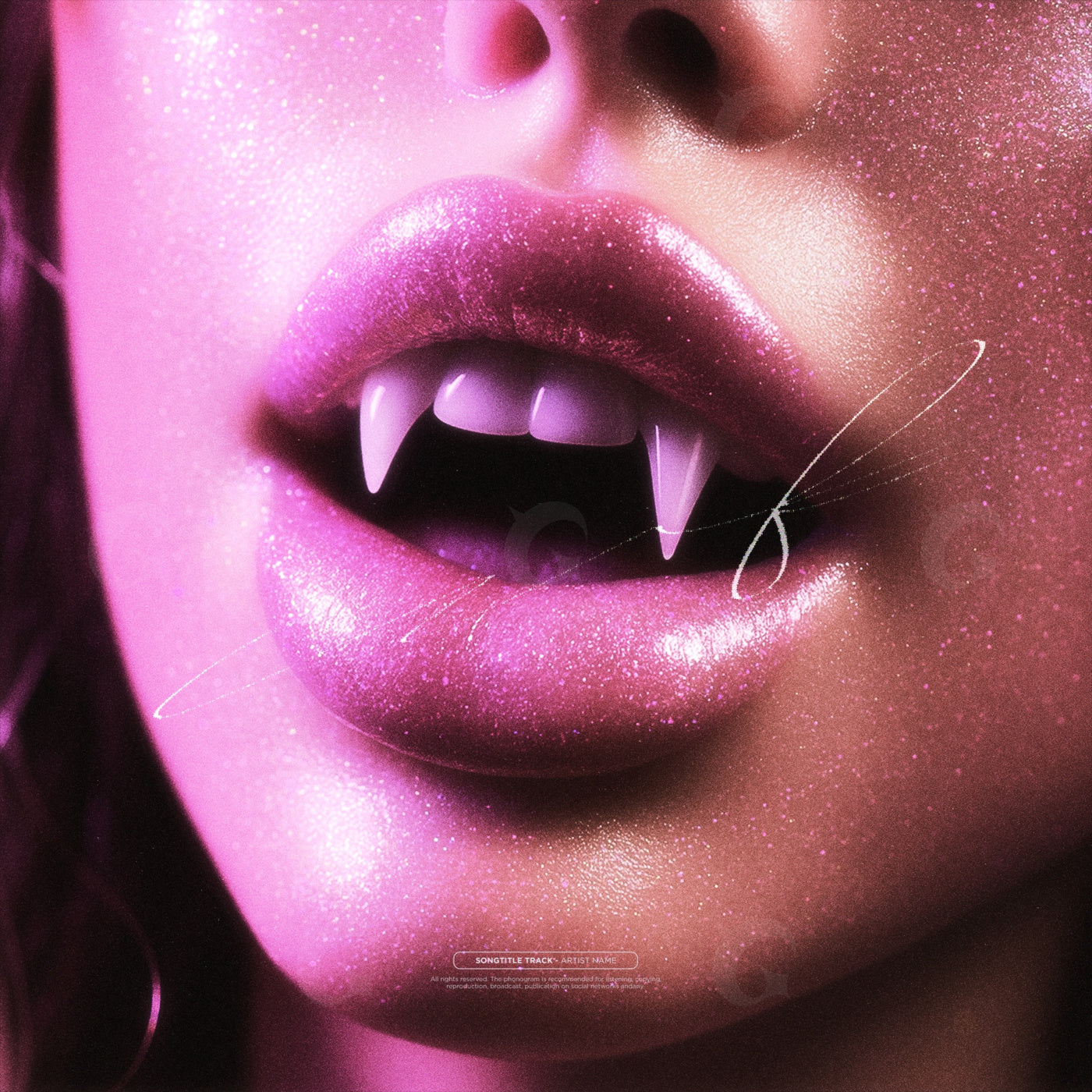 Glistening vampire lips