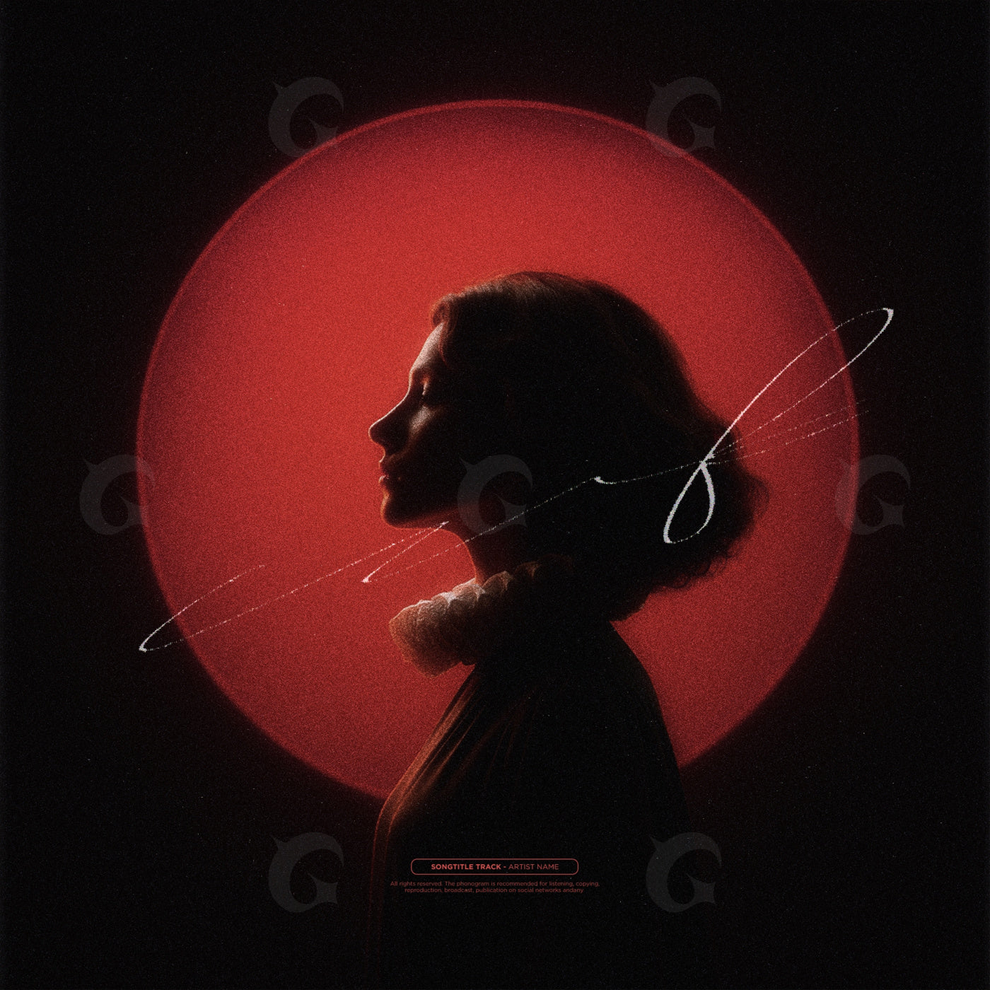 Silhouette against halo