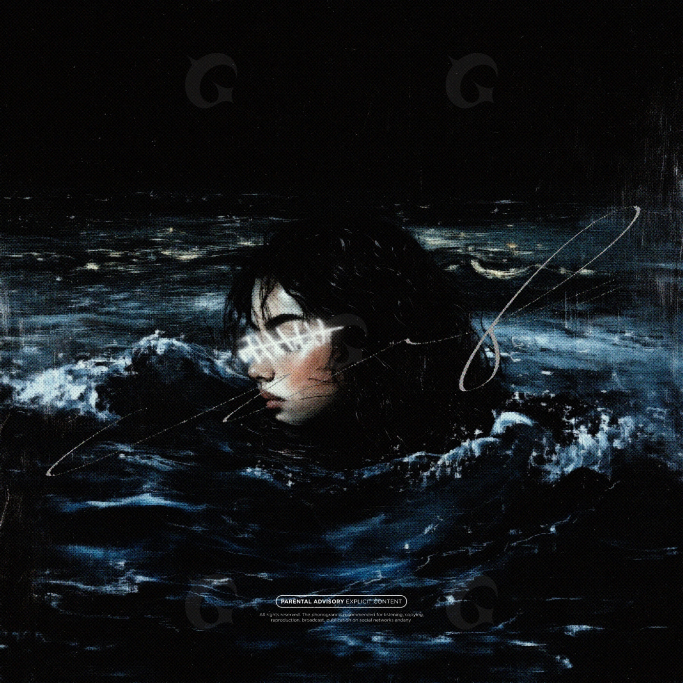 Midnight sea portrait