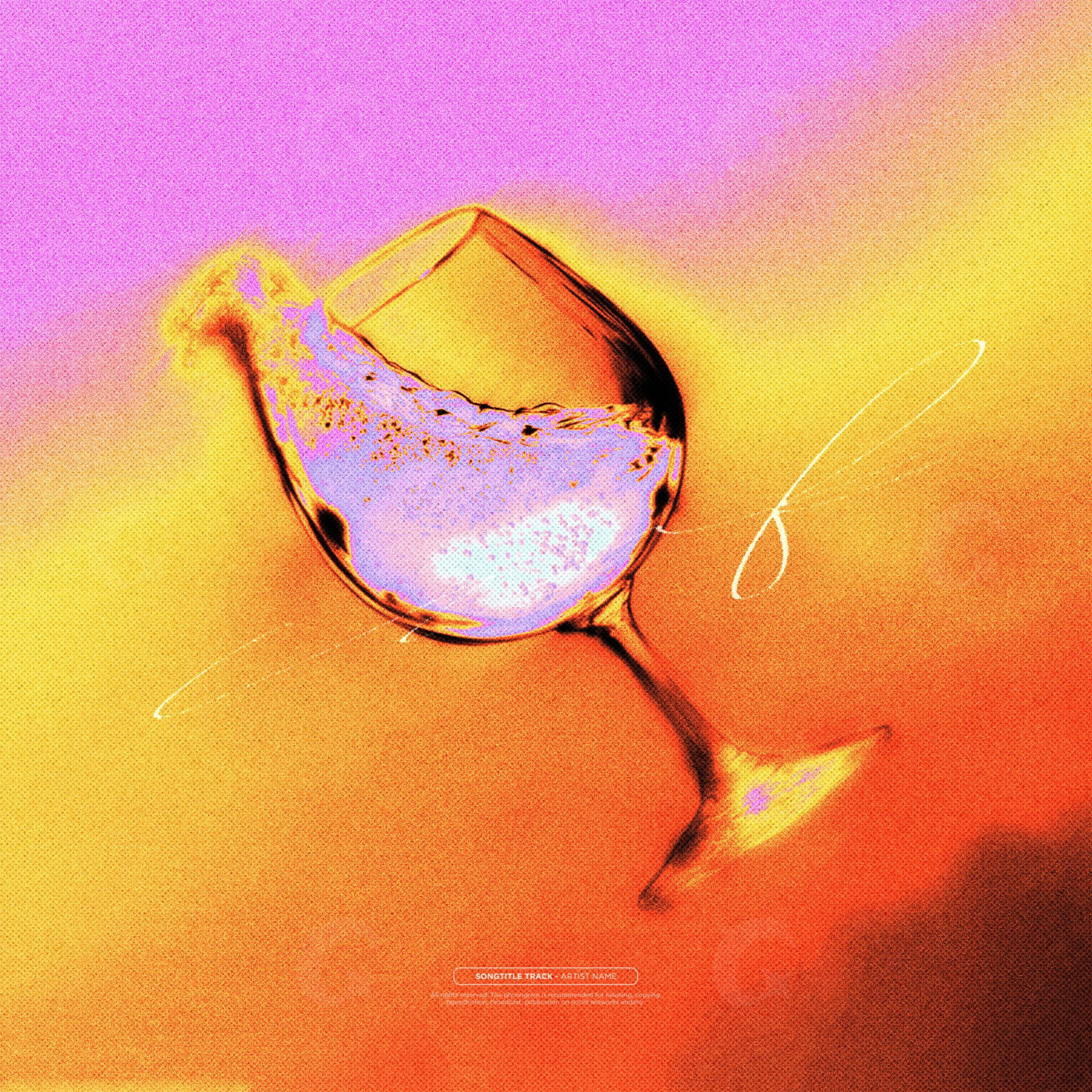 Shattered wine glass