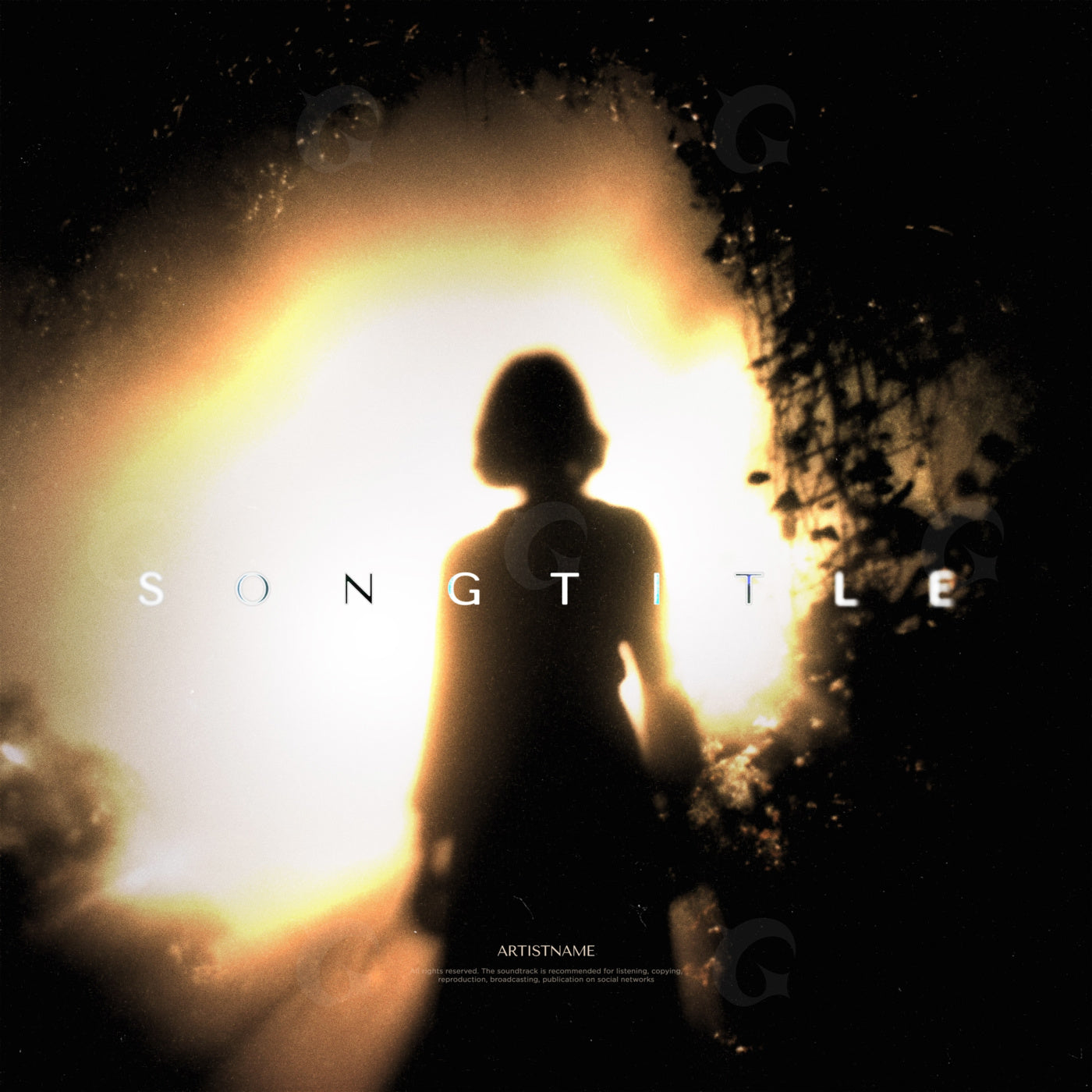 Silhouette walking toward