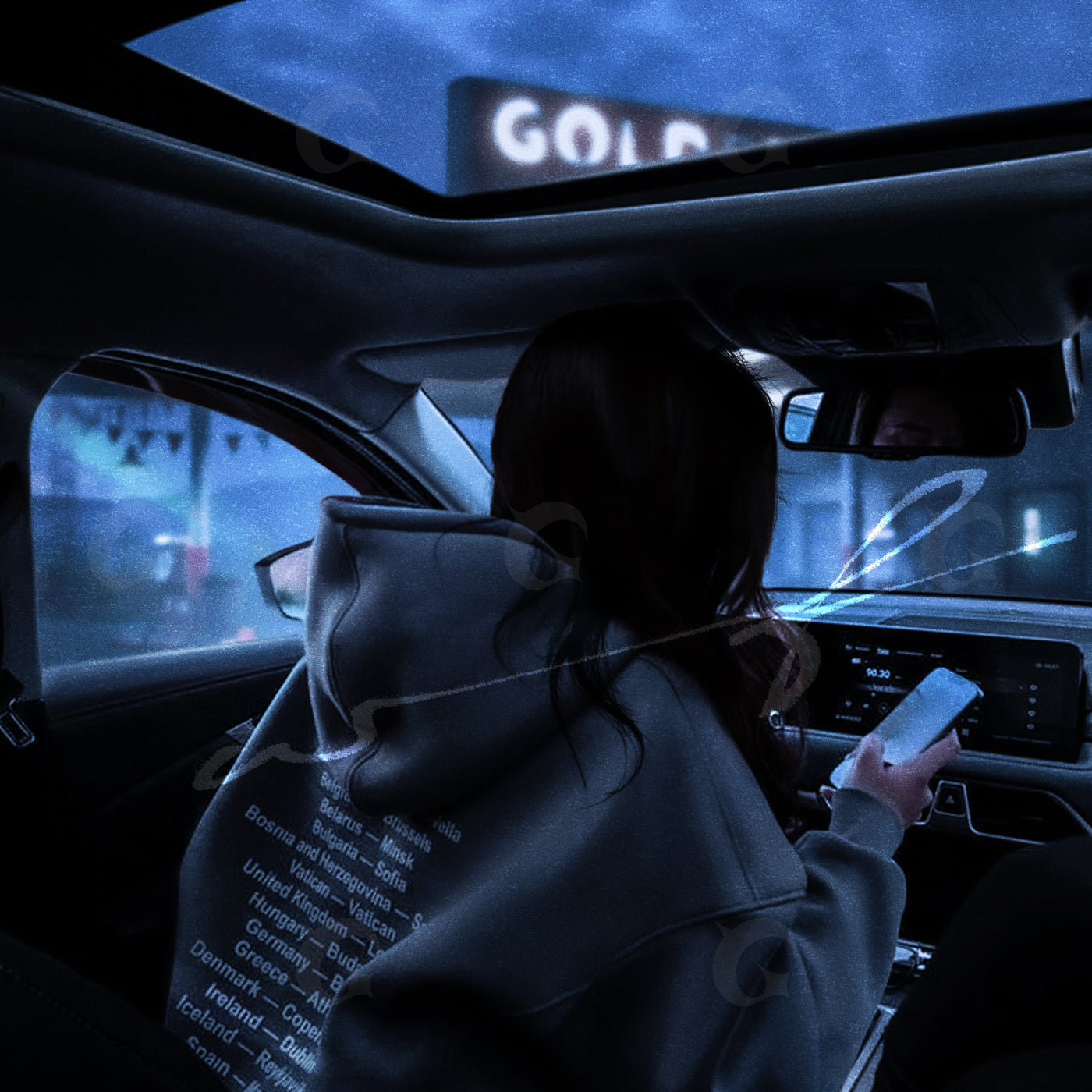 Night drive alone