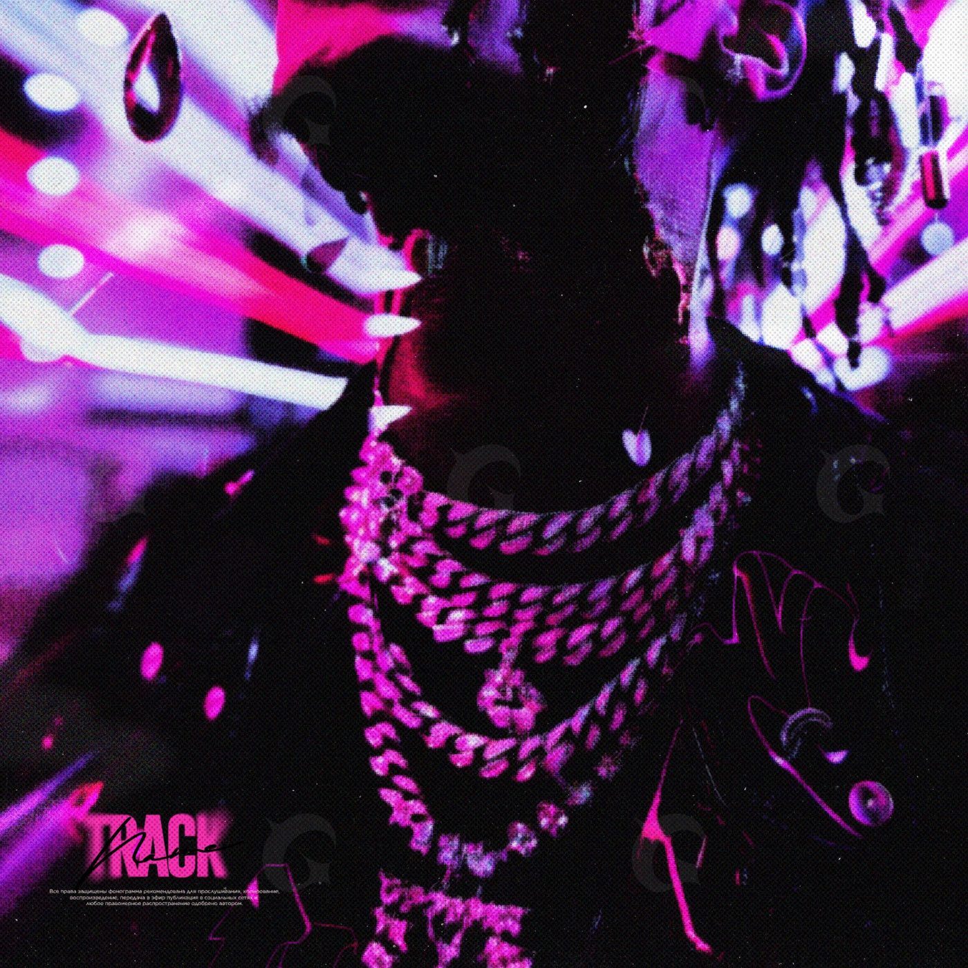 Neon chain portrait