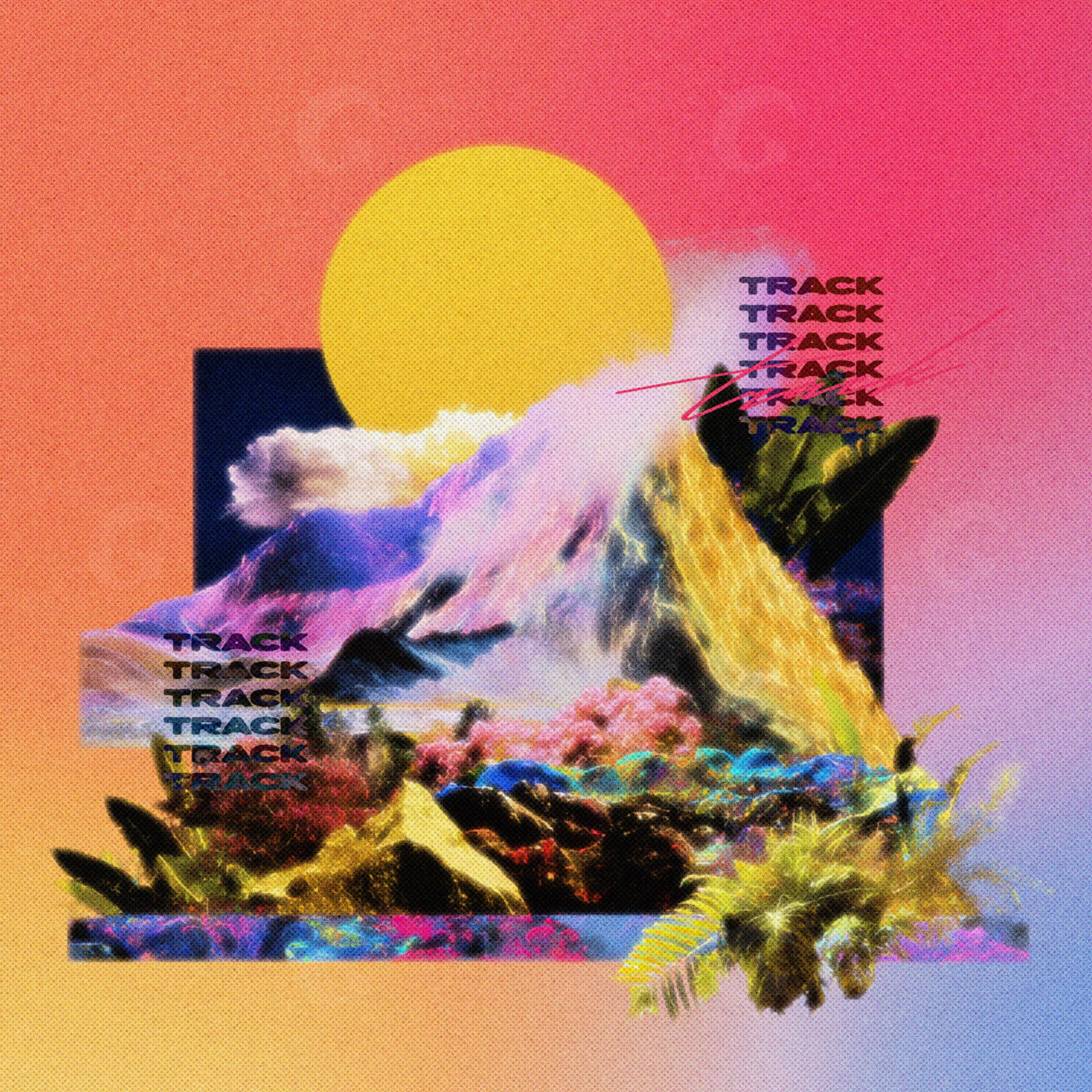 Sunlit mountain garden