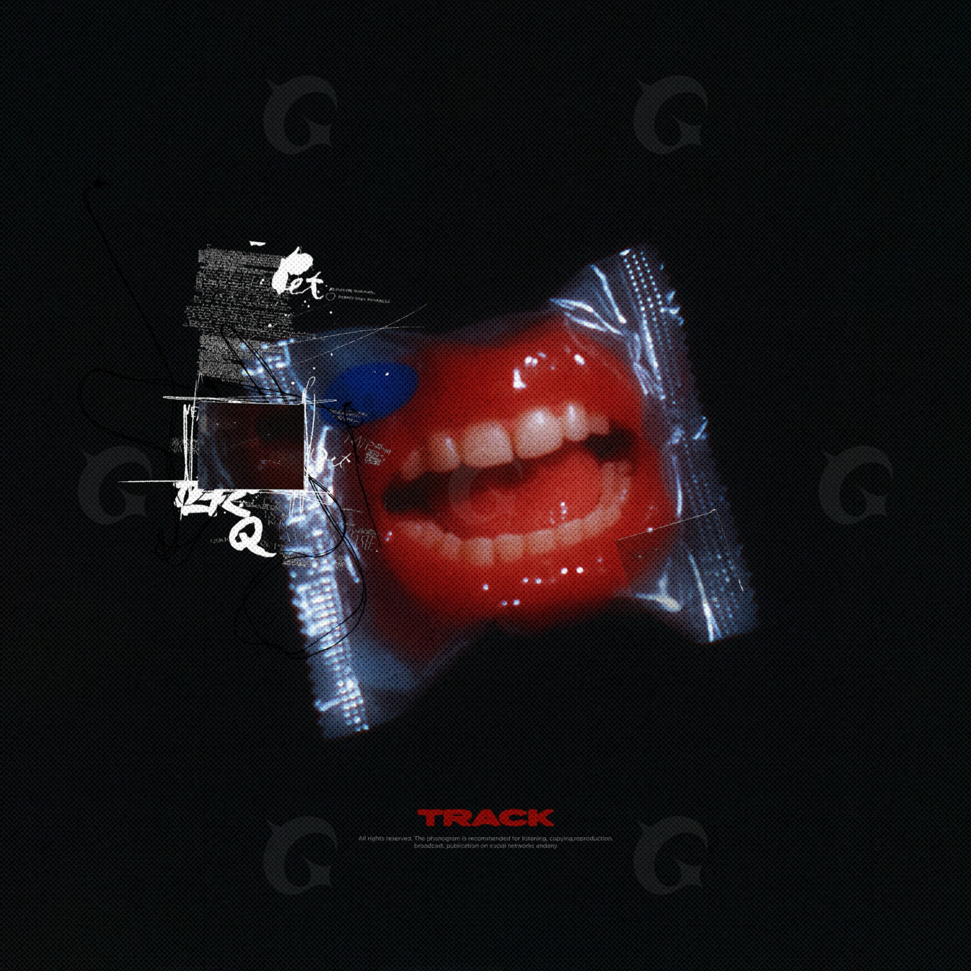 Mouth wrapped in plastic