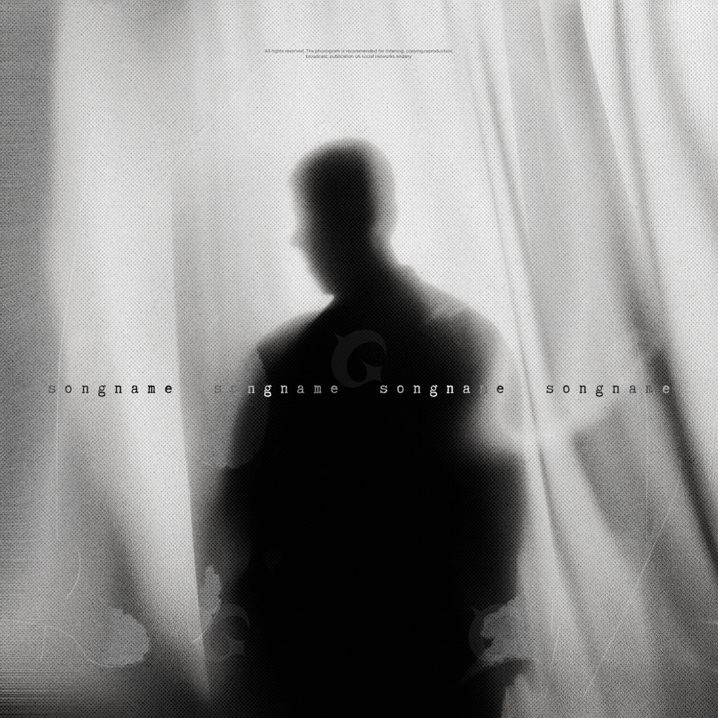 Shadow behind curtain