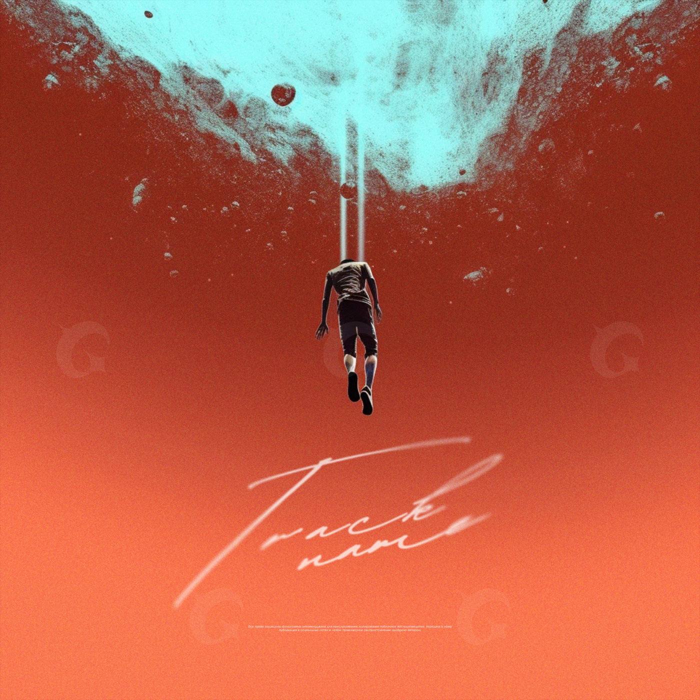 Man floating upwards