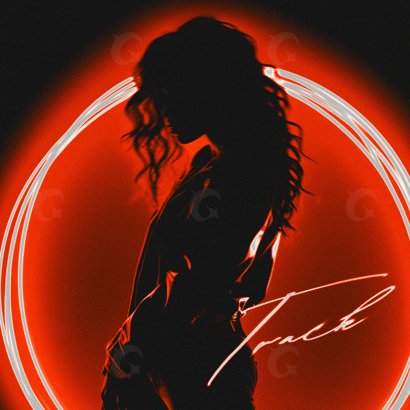 Silhouette against halo