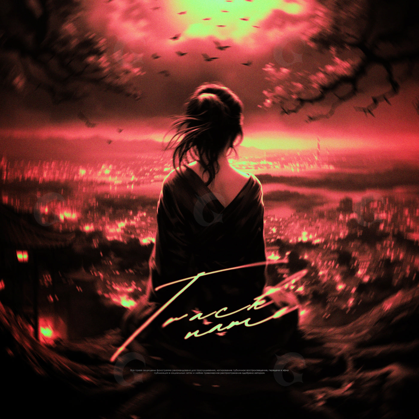 Woman overlooking city