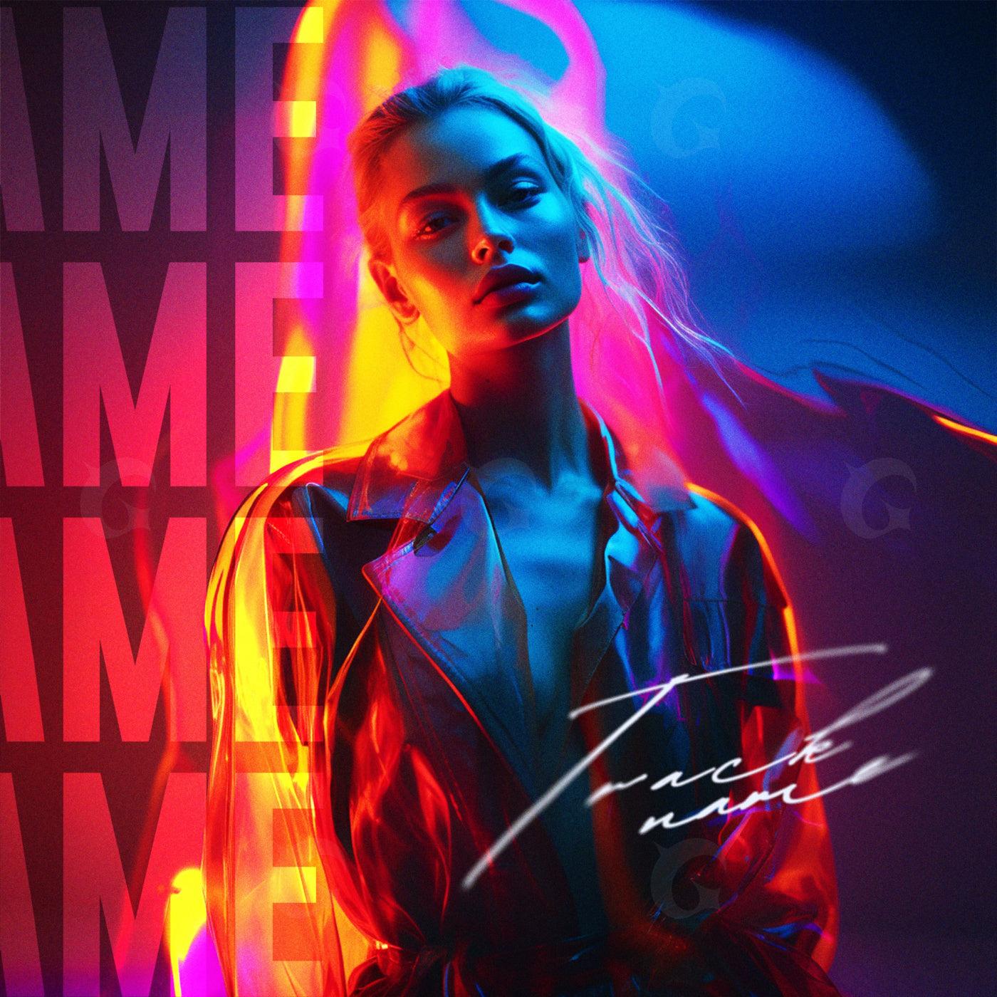 Neon night portrait