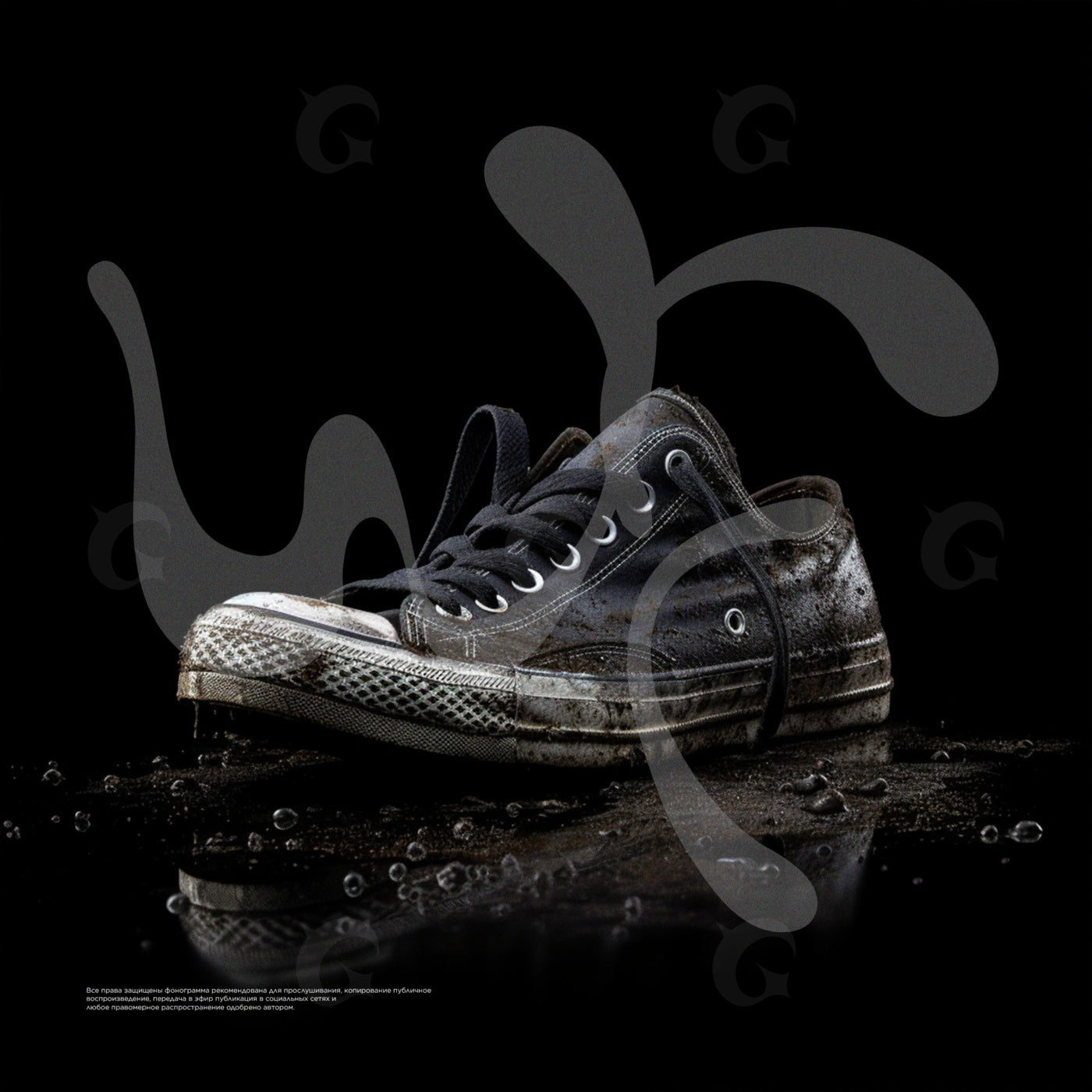 Muddy worn sneaker
