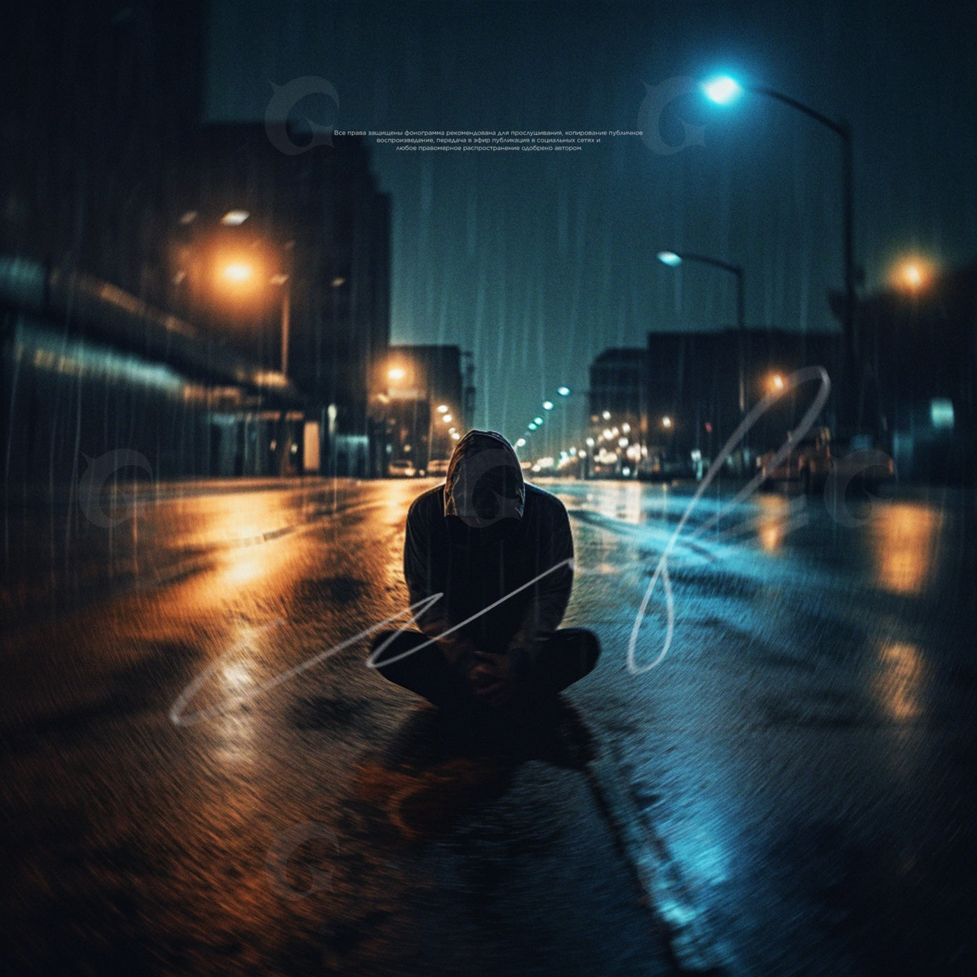 Midnight rain solitude