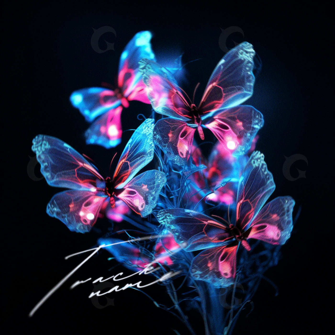 Neon butterfly bouquet