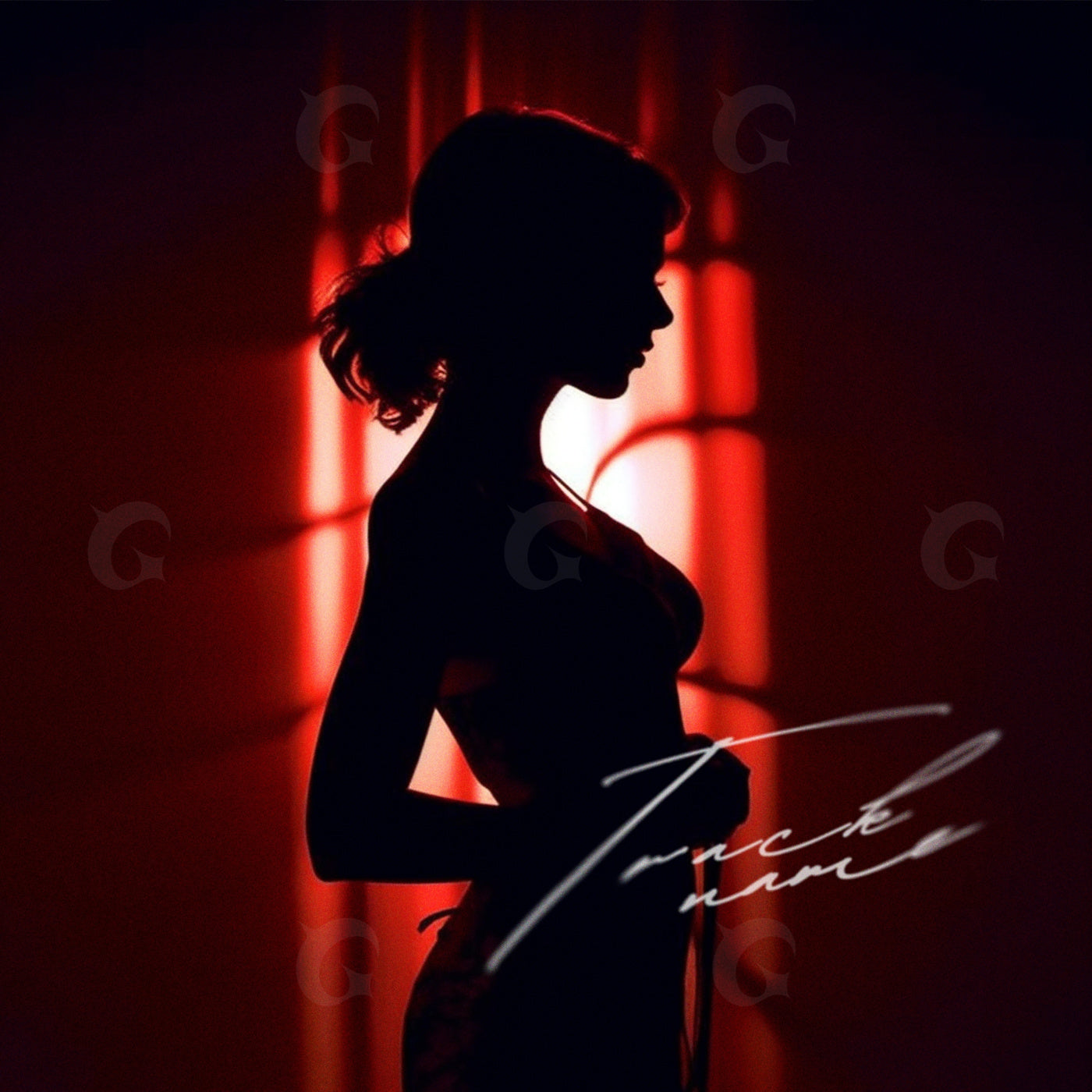 Silhouette woman backlit