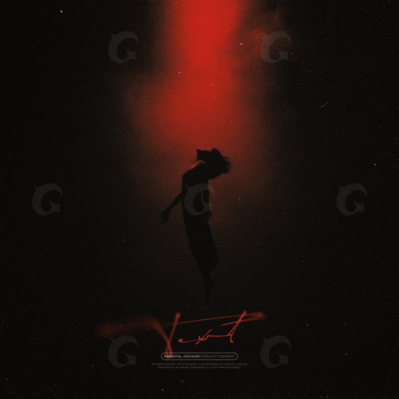 Woman floating underlight