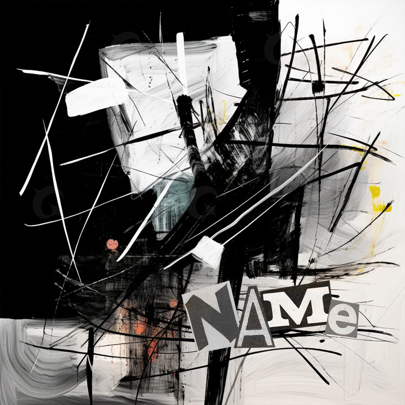 Chaotic letter collage