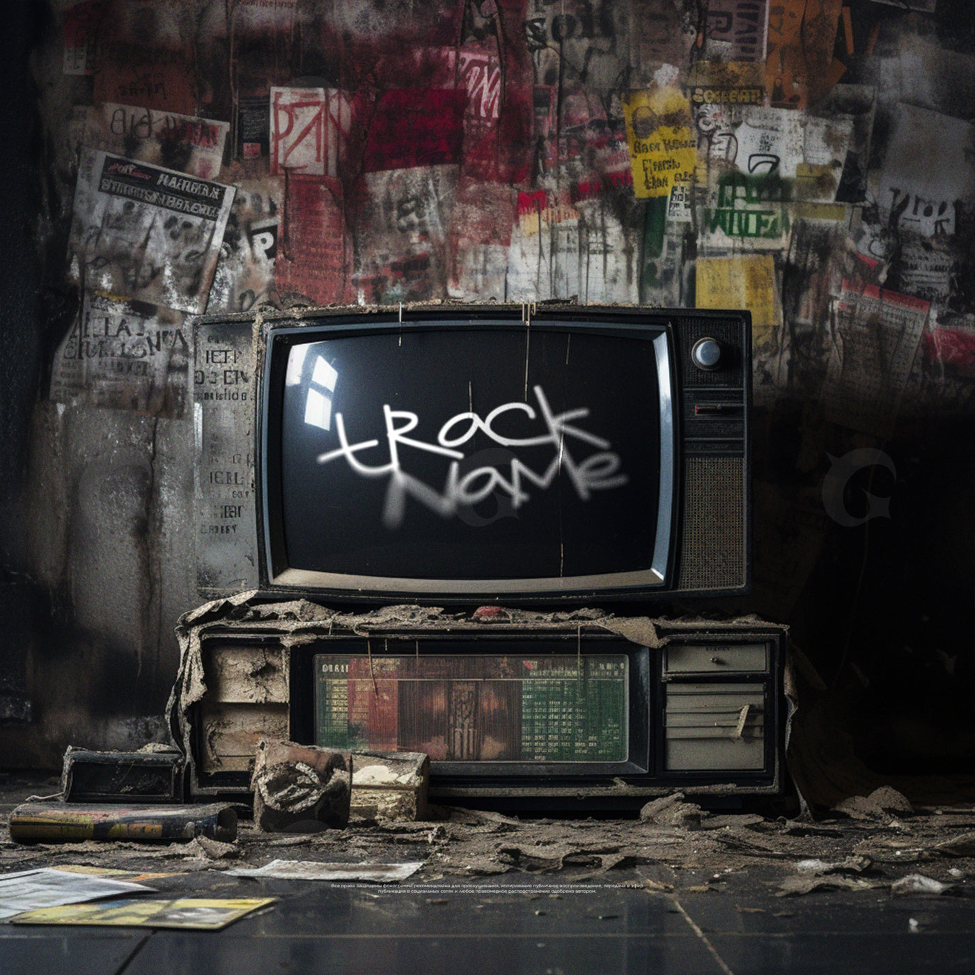 Abandoned television set