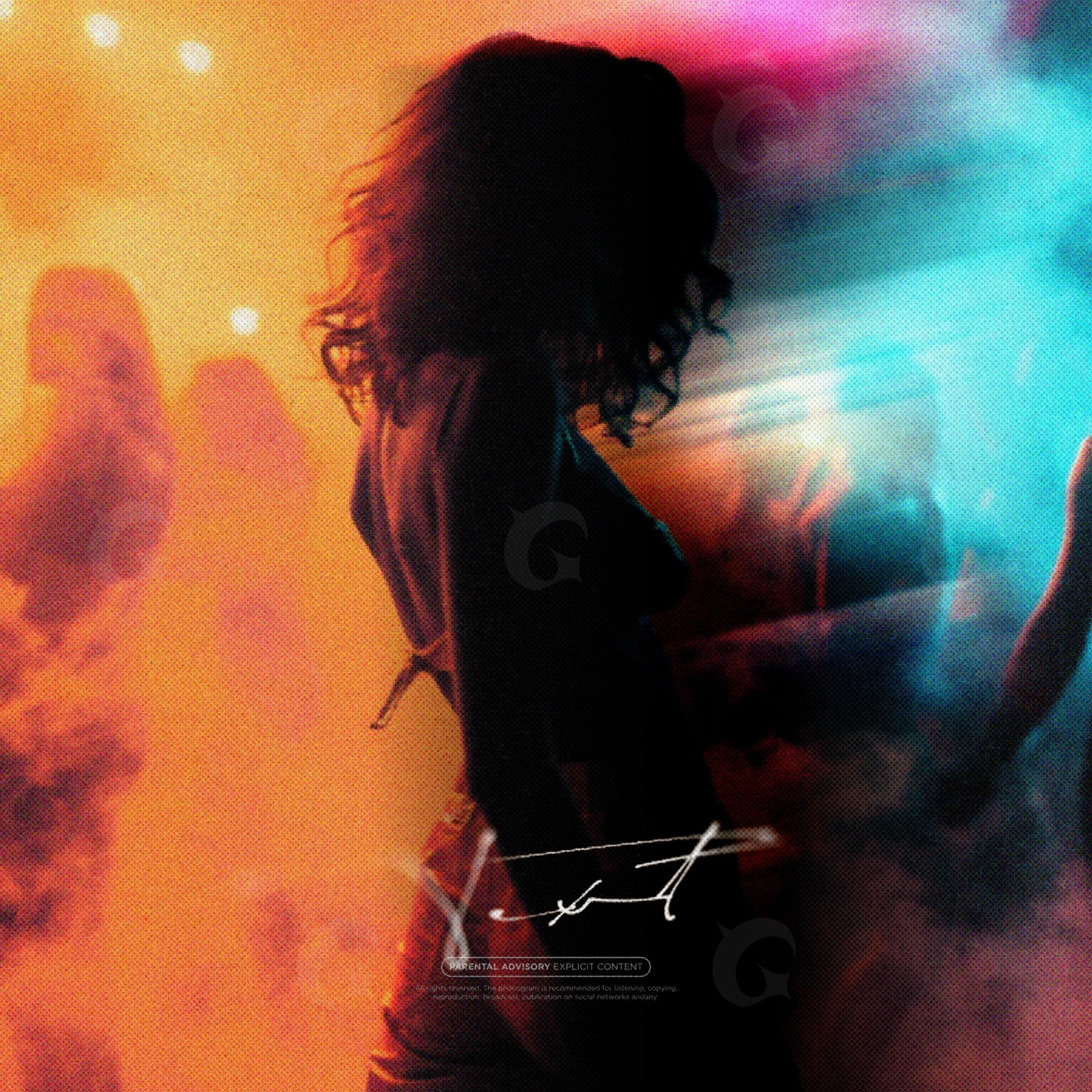 Nightclub silhouette dance