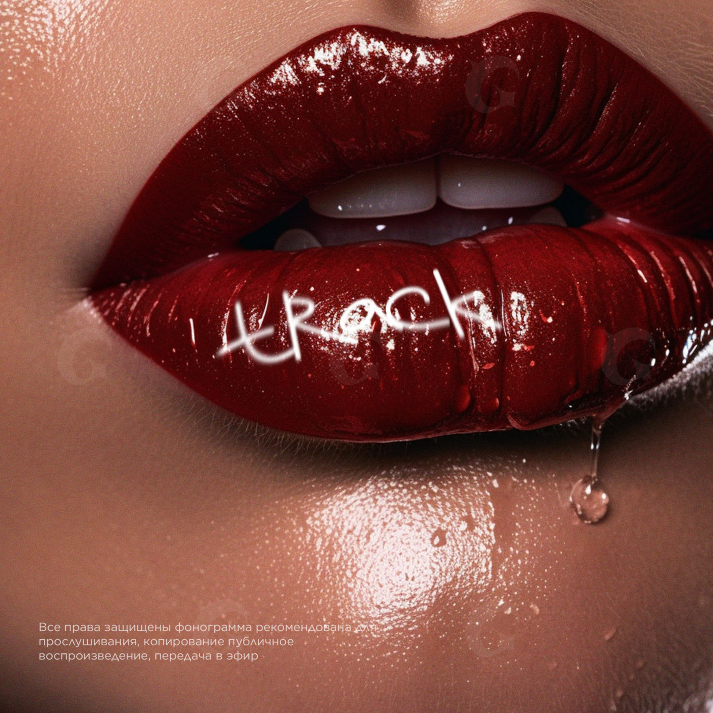 Glossy dripping lips
