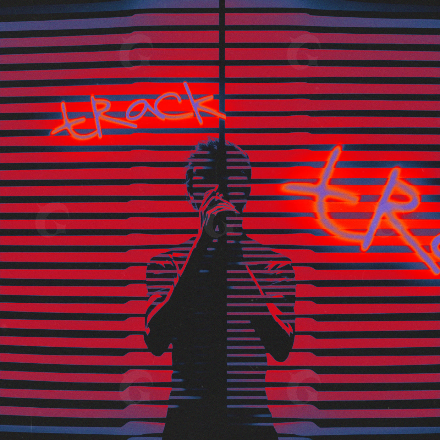 Silhouetted singer stripes