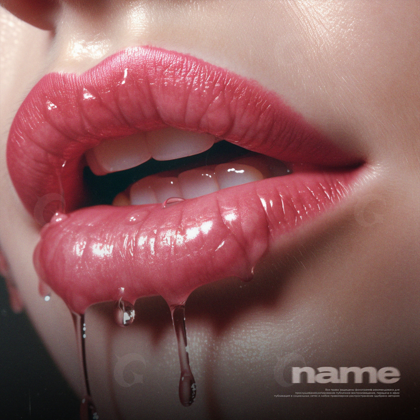 Lips dripping nectar