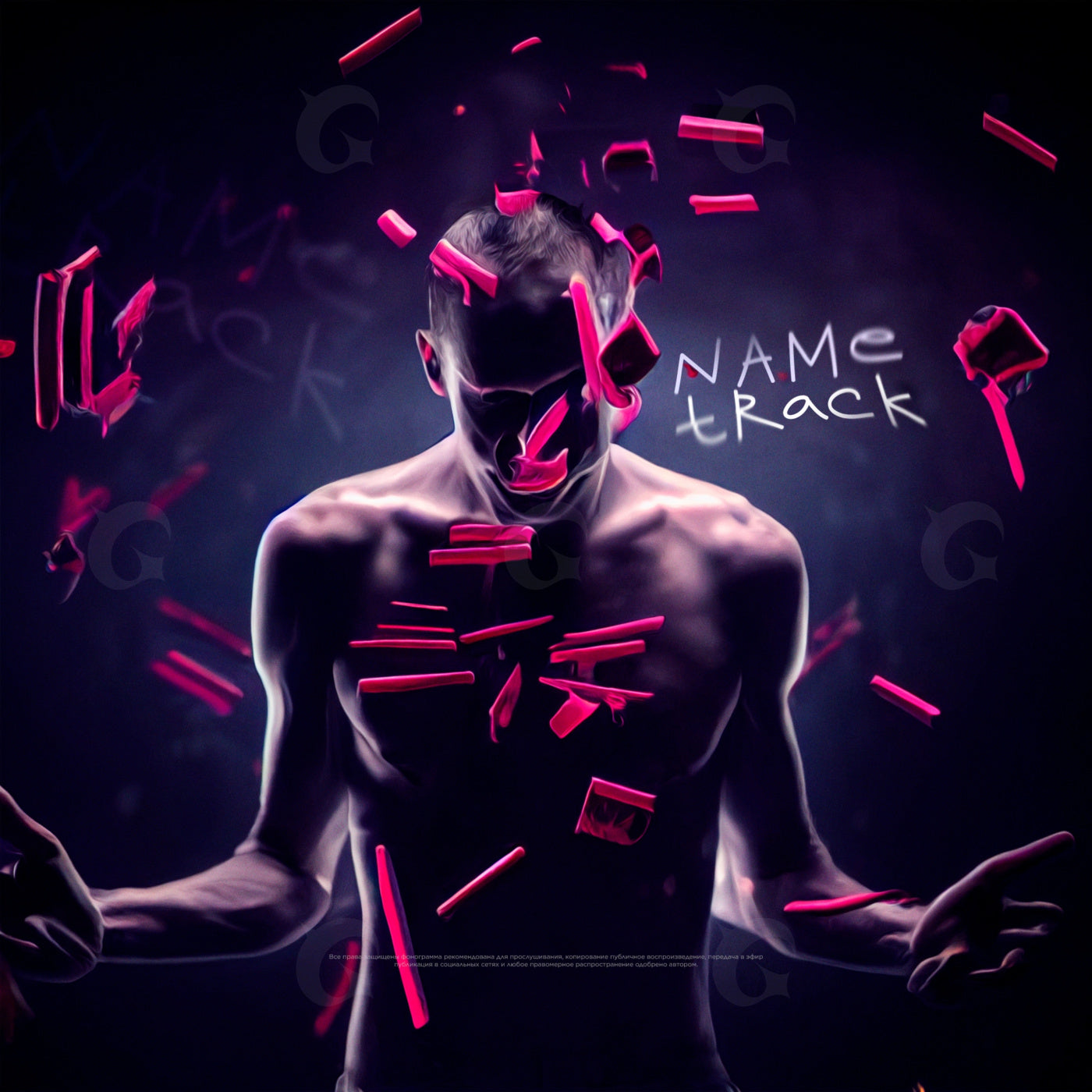 Shattered neon fragmentation