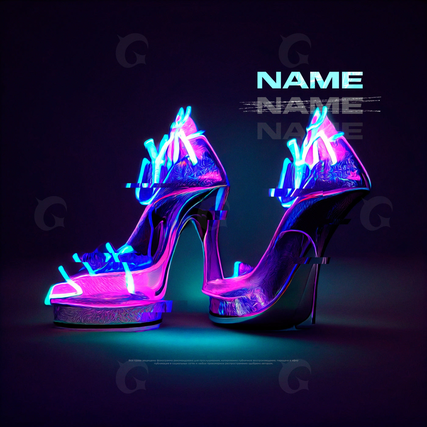 Neon high heel