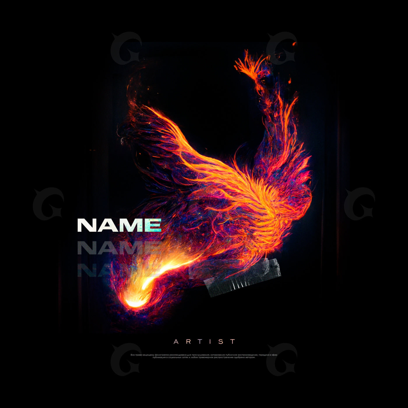Flaming phoenix rise