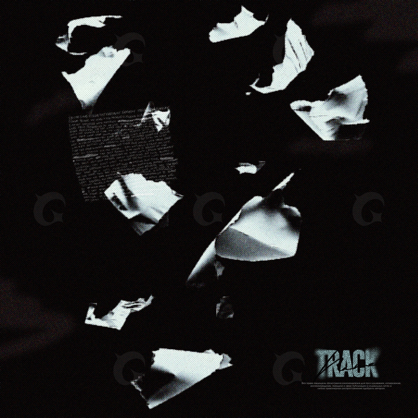 Shredded paper fragments