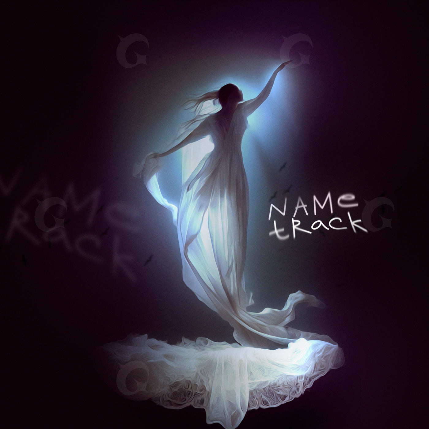 Ethereal woman rising