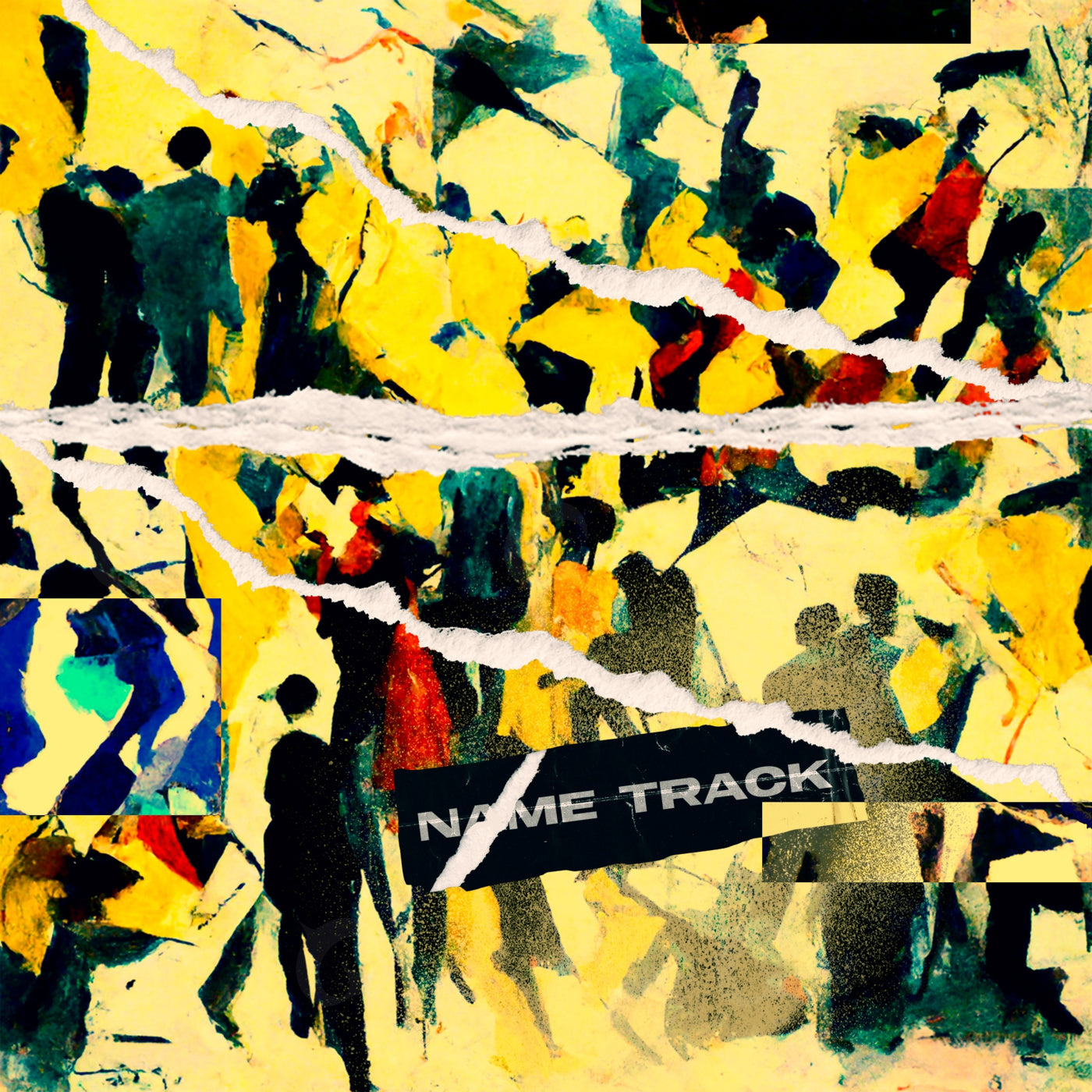 Crowd torn paper