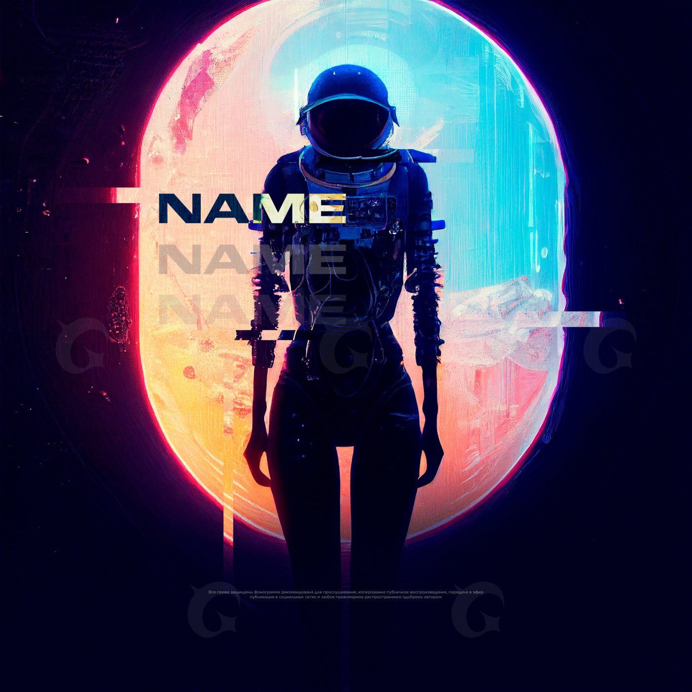 Lone astronaut before planet