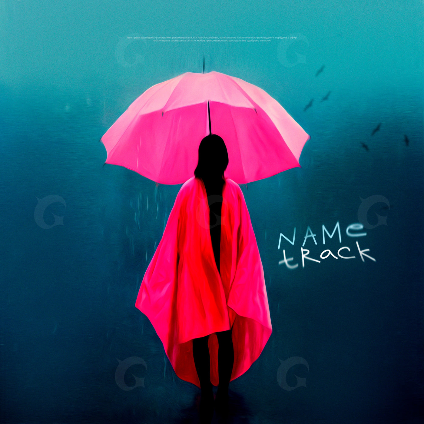 Woman under umbrella
