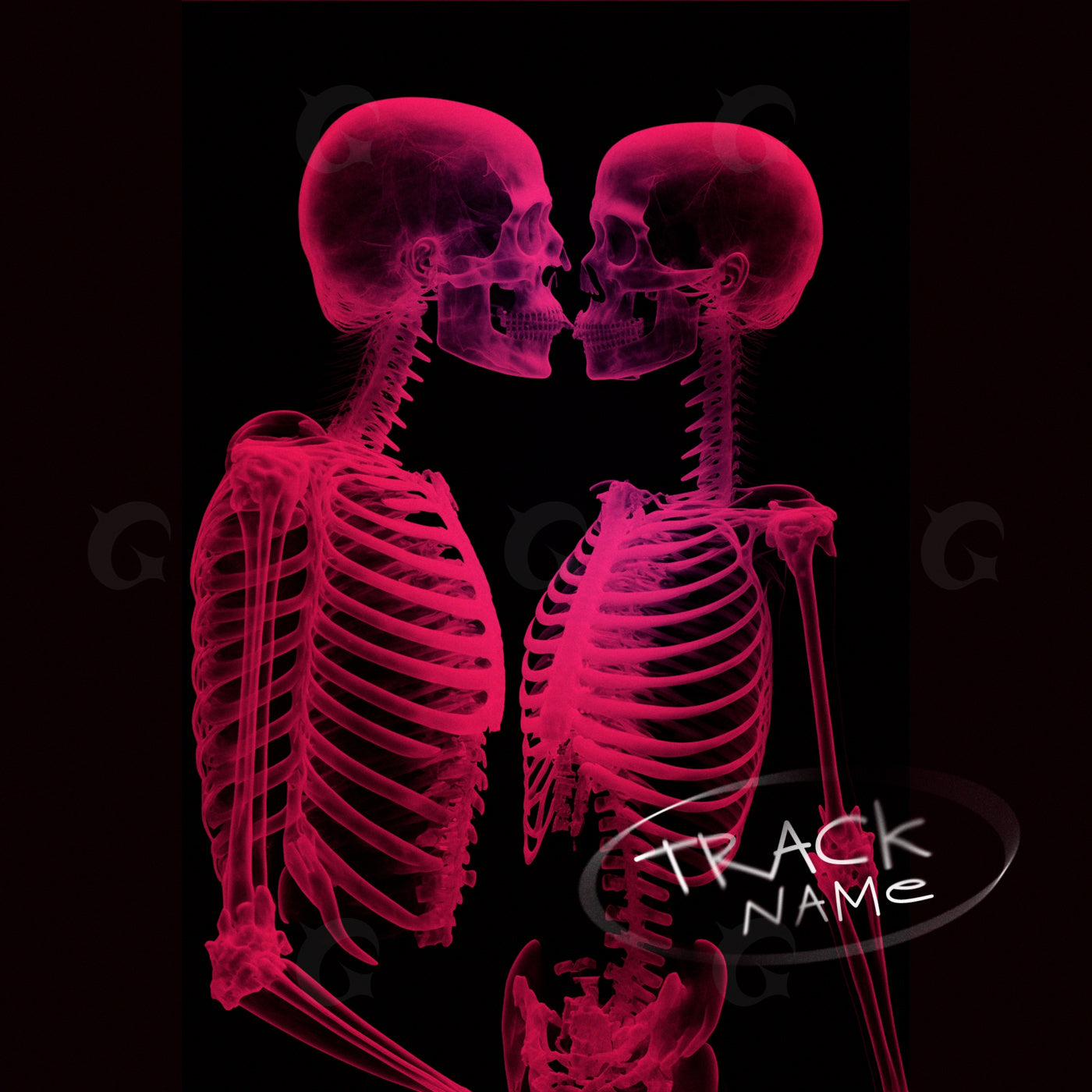 Skeletal kiss embrace