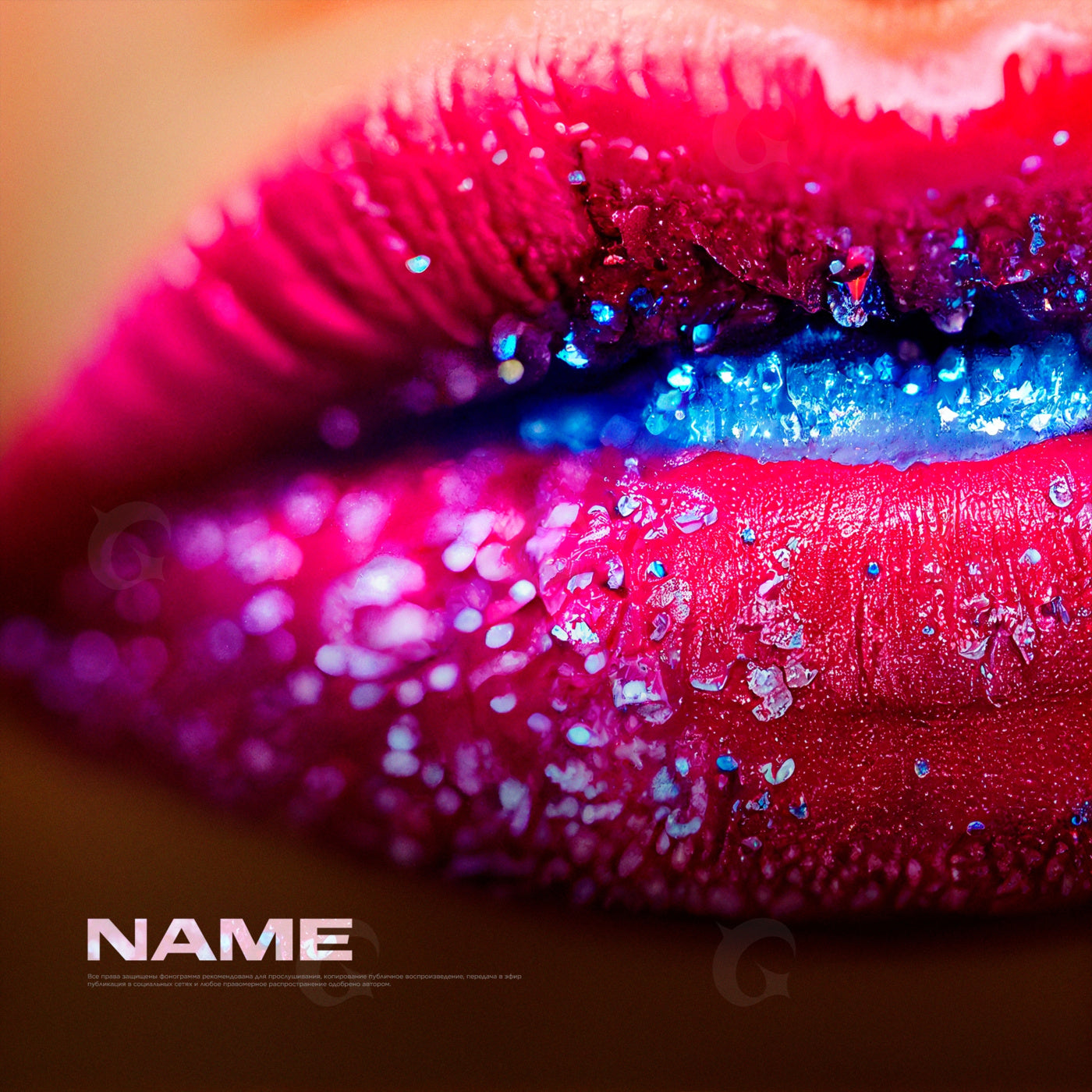 Glistening frosted lips