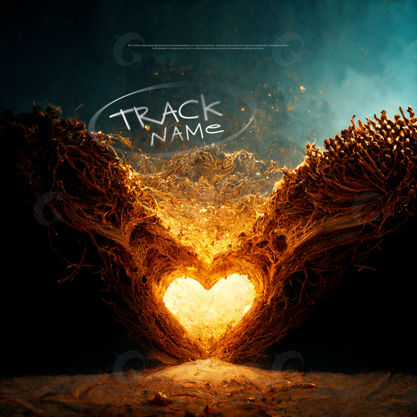 Heart shaped ember nest