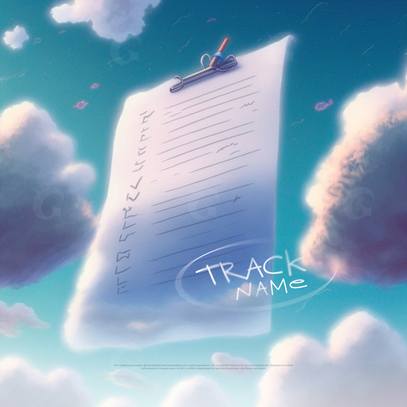 Paper floating clouds