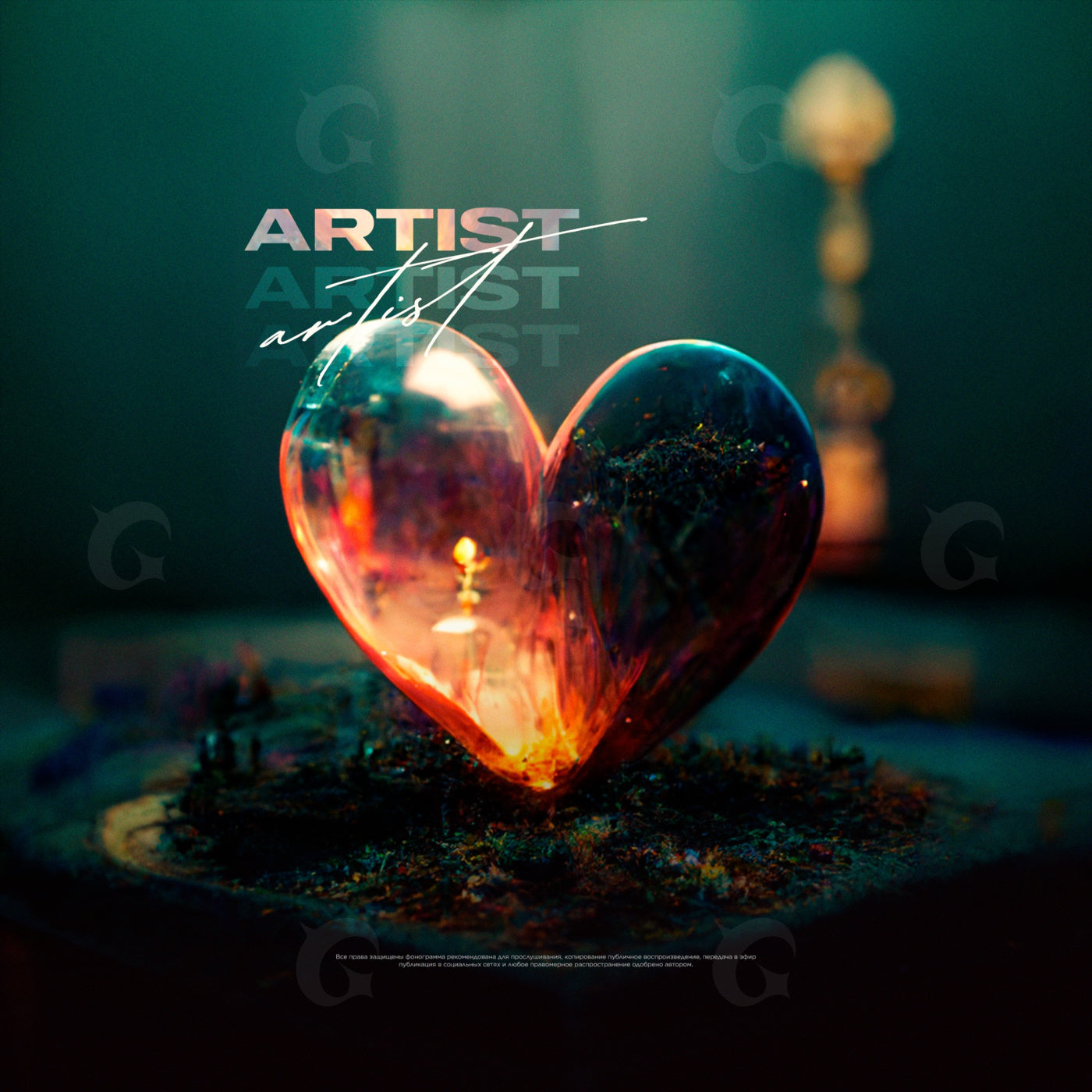 Glass heart lantern