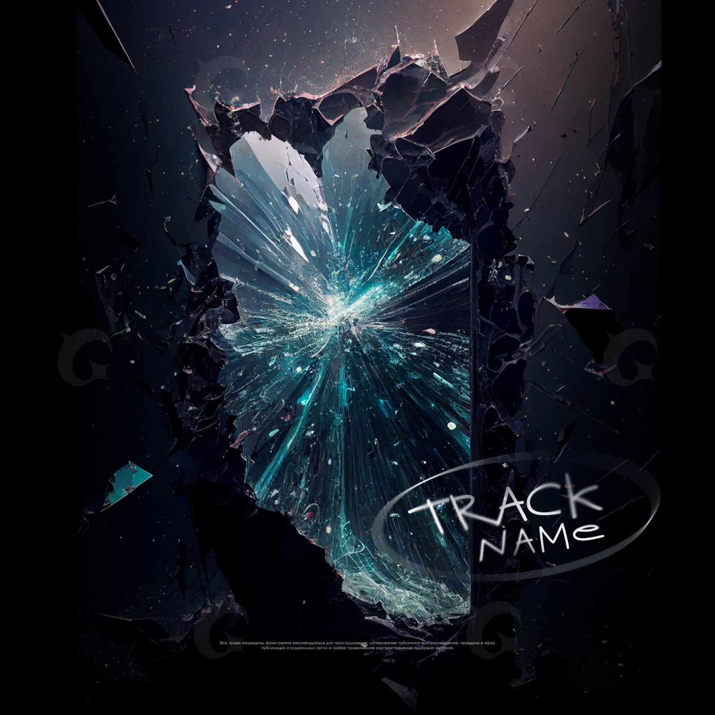 Shattered glass heart