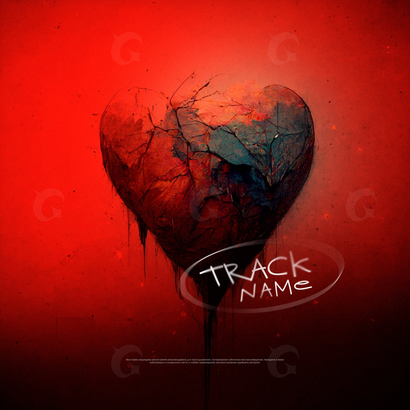Cracked heart bloom