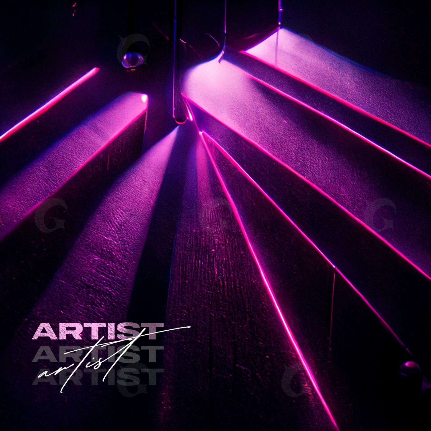 Neon staircase rays