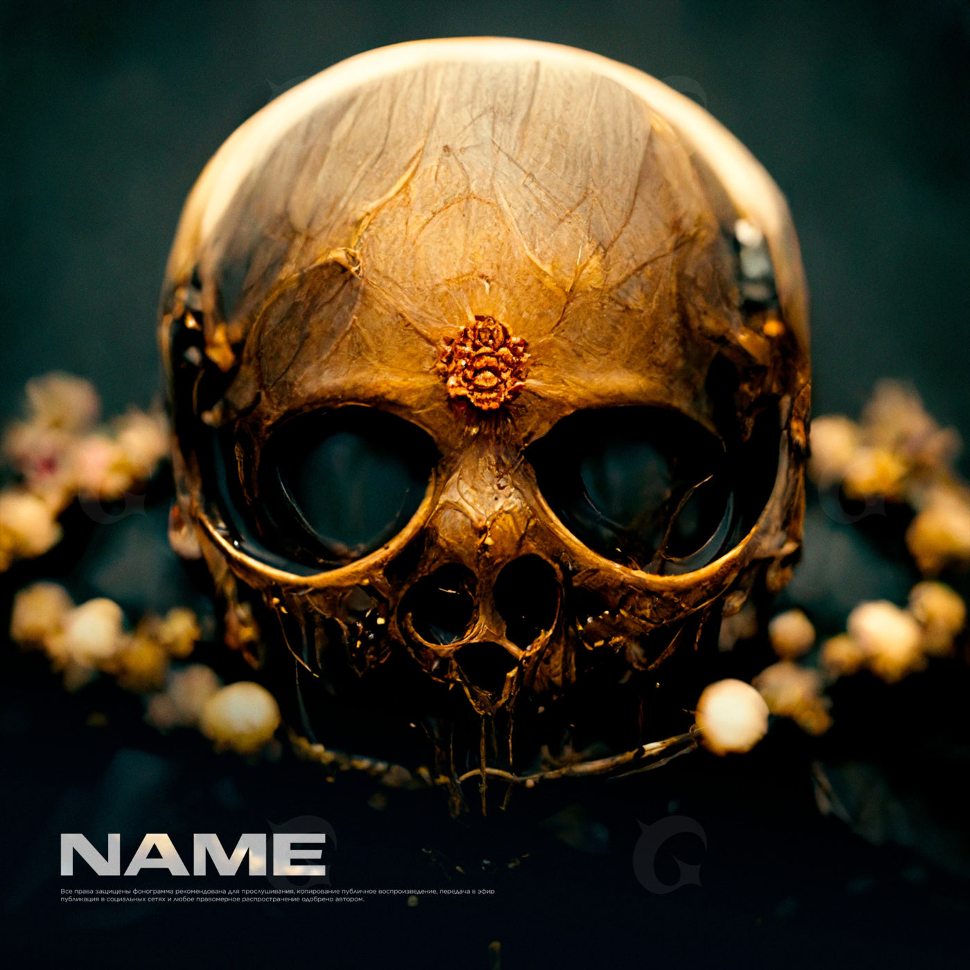Ornamented skull circle