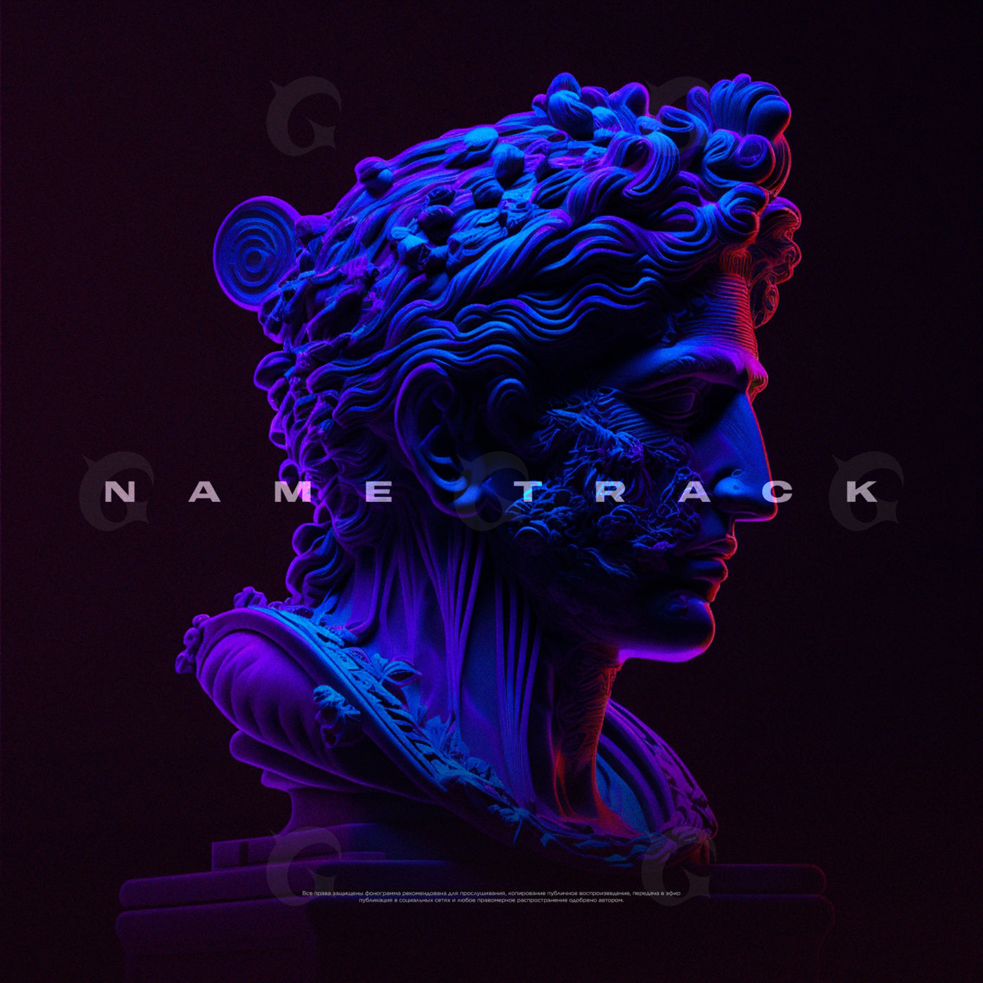 Neon classical bust