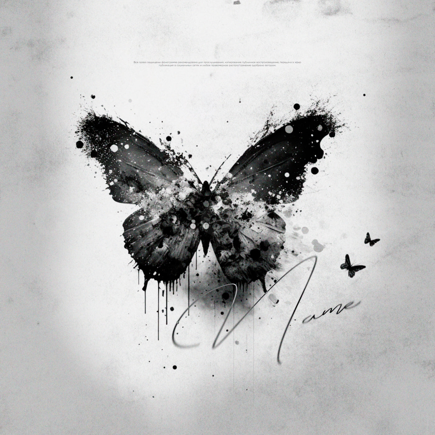 Ink splatter butterfly